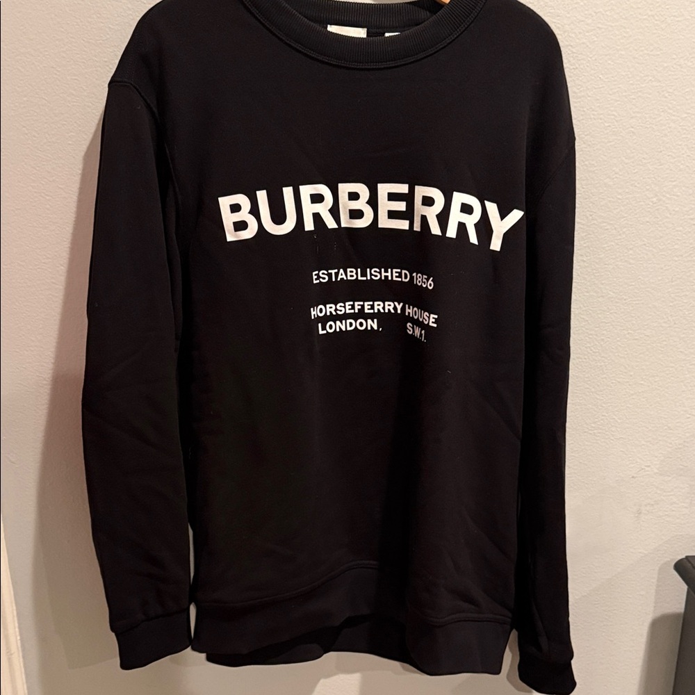 Burberry Black Crewneck Sweater for Men